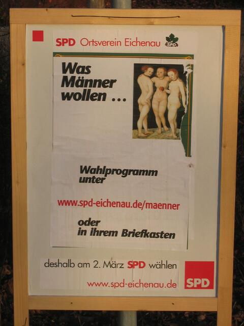 Wahlkampfplakat in Eichenau 2008