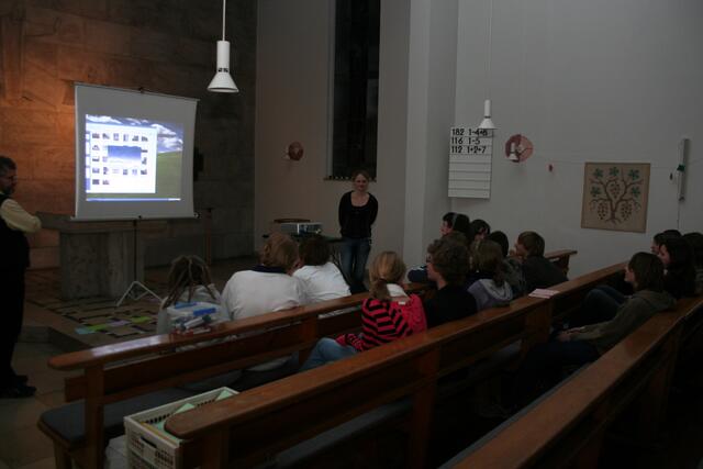 Beamer-Show in der Johanneskirche