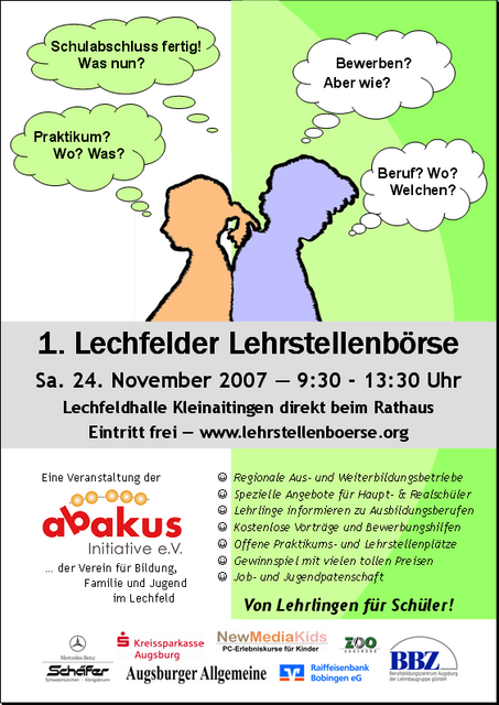 DinA3 Plakat zur Lehrstellenbörse 2007