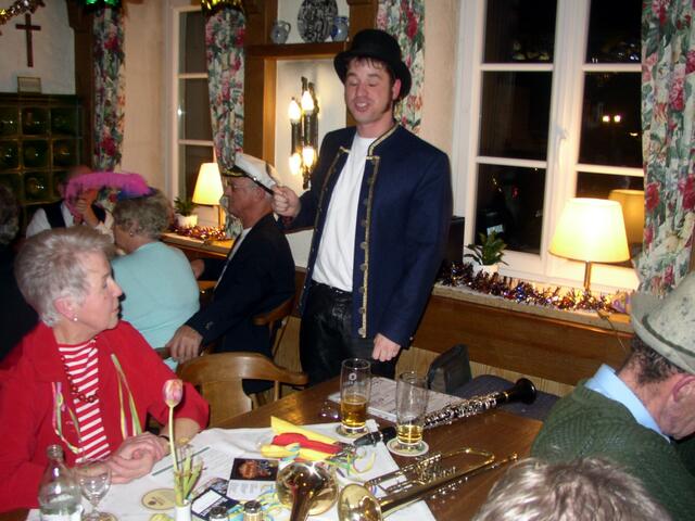 Der Christoph beim Vortrag....