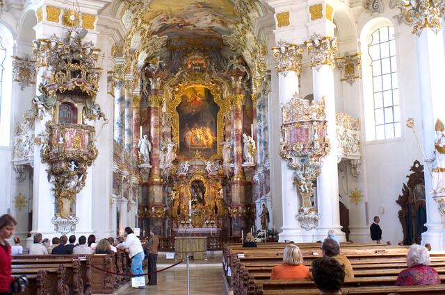 Die Innensansicht der Wieskirche