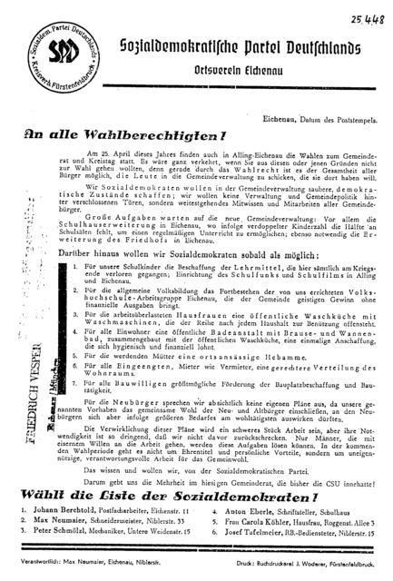 SPD Eichenau 1948