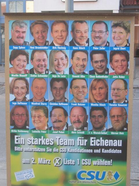 Wahlkampfplakat in Eichenau 2008