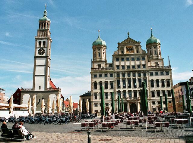 Perlach mit St. Peter und Augsb. Rathaus