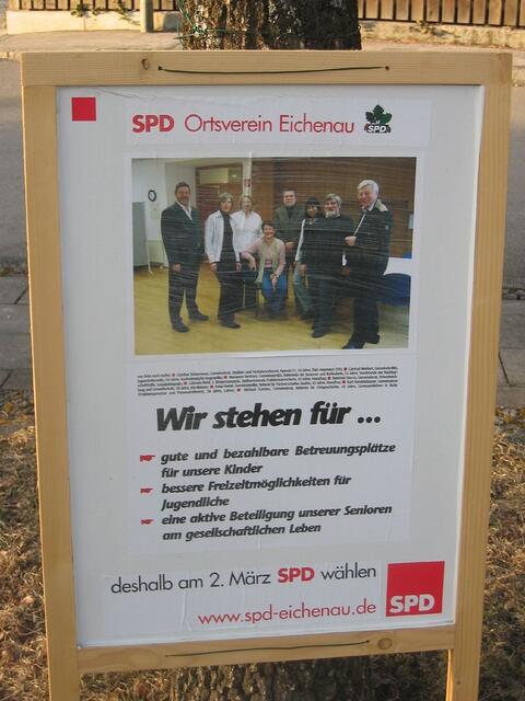 Wahlkampfplakat in Eichenau 2008
