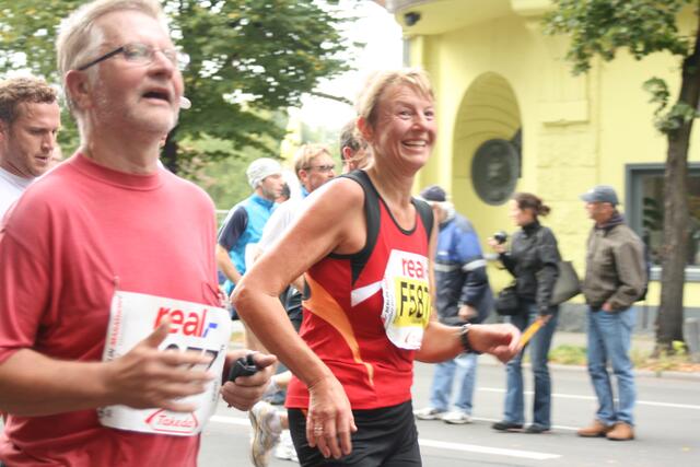 Sabine auf dem Weg zu ihrer besten Marathonzeit
