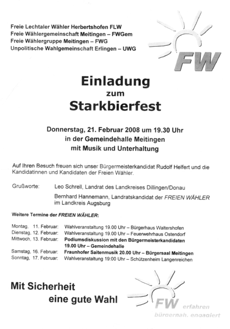 Der Flyer zum Starkbierfest
