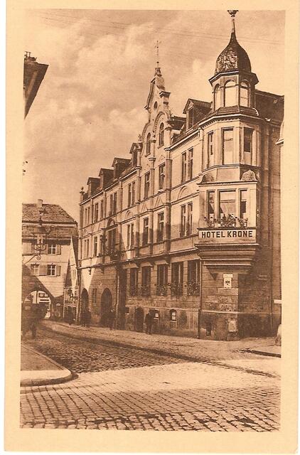 Donauwörth - das Hotel Krone um 1920