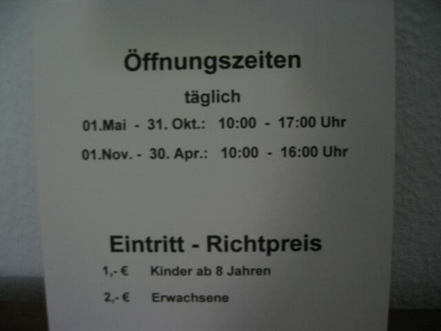 Eintritt und Öffnungszeiten