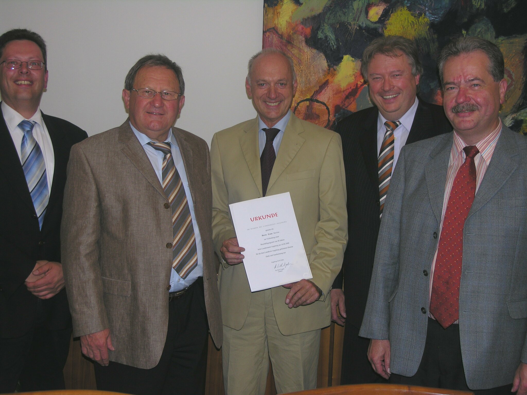 Franz Seitz feiert Dienstjubiläum Gersthofen