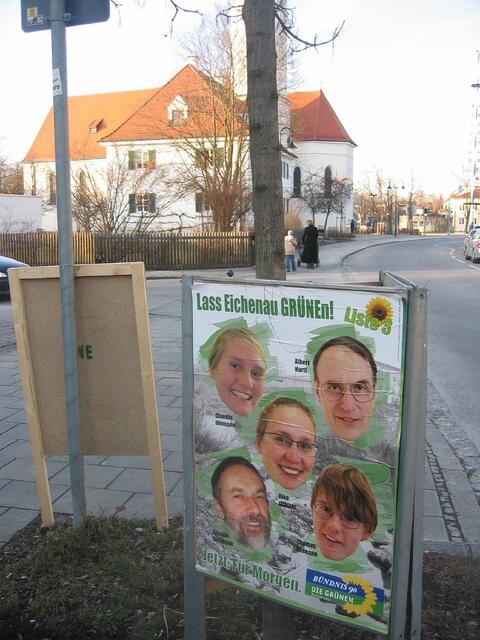 Wahlkampfplakat in Eichenau 2008