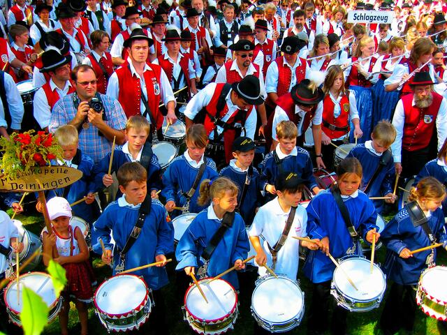 Musikkapellen zu einem Jubiläum