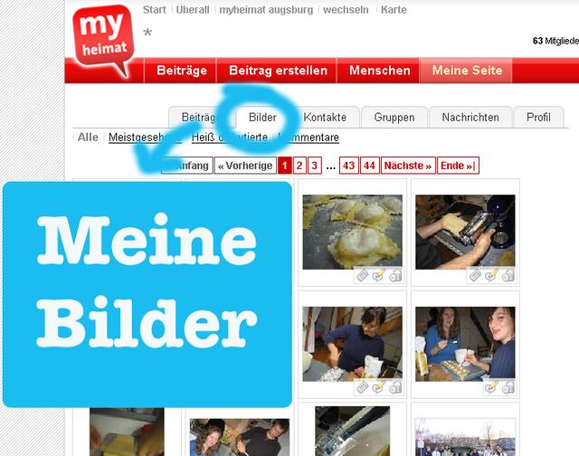 "Bilder": Hier finde ich alle von mir hochgeladenen Bilder