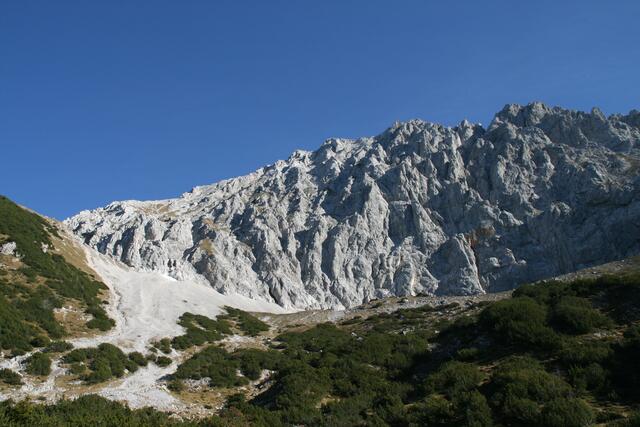 Blick zurück auf den Wörner. Da waren wir grad oben.