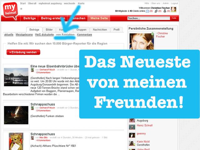 Alle neuen Beiträge meiner Kontakte auf einen Blick!