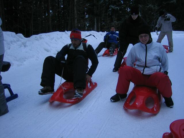 Erster Versuch bei einer kurzen Abwärtspassage beim Aufstieg. Hurra!
