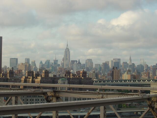 New York von der Brooklyn Bridge