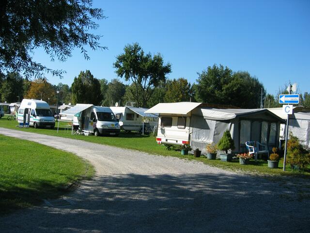 Blick auf den Campingplatz