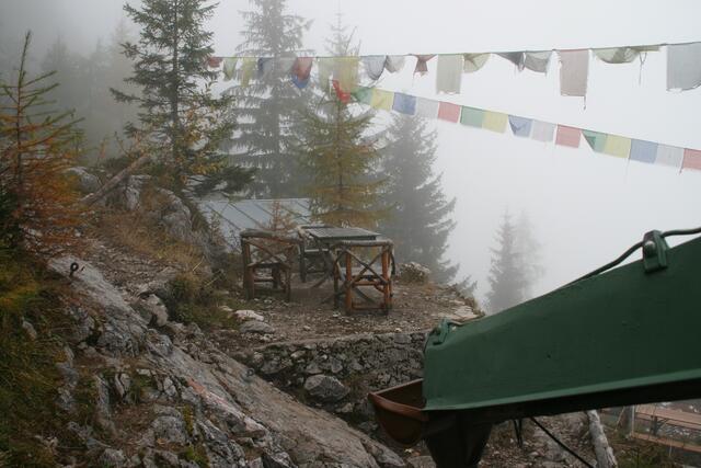 Bis zur Mittenwalder Hütte war's noch neblig...