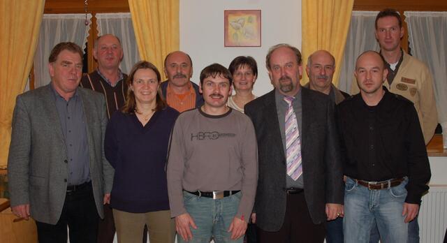 Die neugewählte Vorstandschaft der Bocksberger Ritterburgschützen (Foto:Konrad Friedrich)