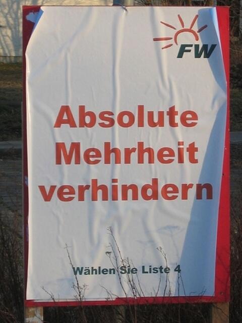 Wahlkampfplakat in Eichenau 2008