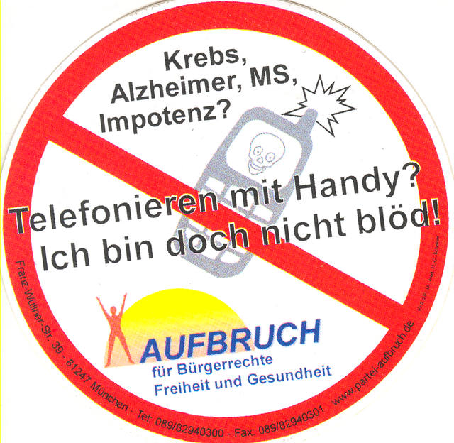 Aufkleber gegen das Handy-Telefonieren
