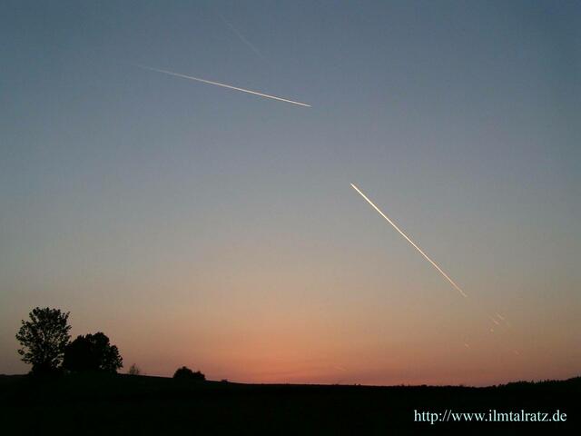 Jagdszenen am Abendhimmel
