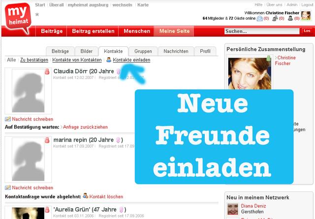 "Kontakte": Hier kann ich auch neue Freunde einladen