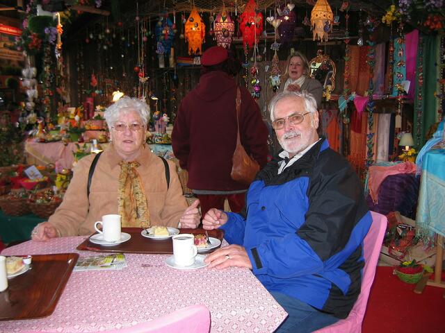 Hermine und Herbert bei der Kaffee Pause.