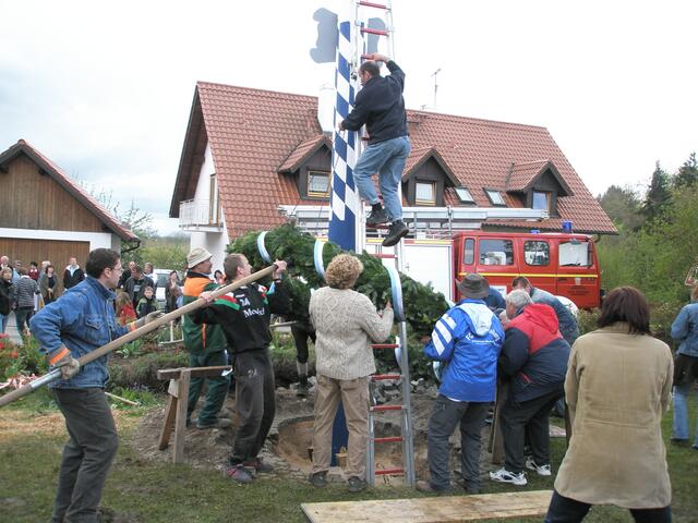 der Kranz macht etwas Schwierigkeiten