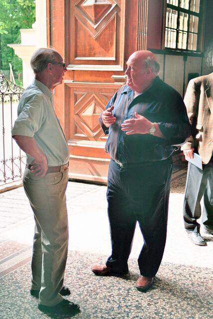 Stadtrat Benkard Dieter im Gespräch mit Werner Mödelein