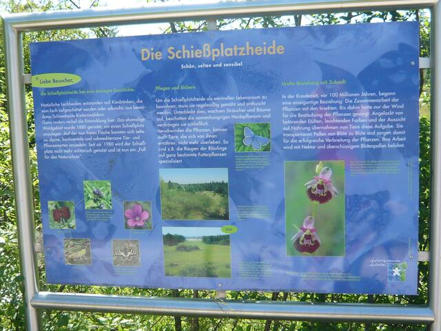 Infotafel zur Schießplatzheide