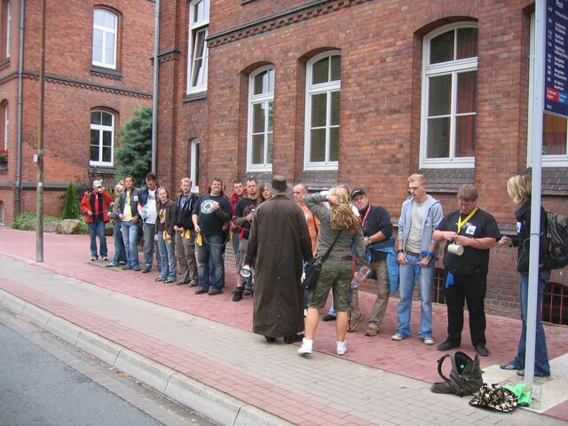 Die Reisegruppe Rettermann bei der Abreise