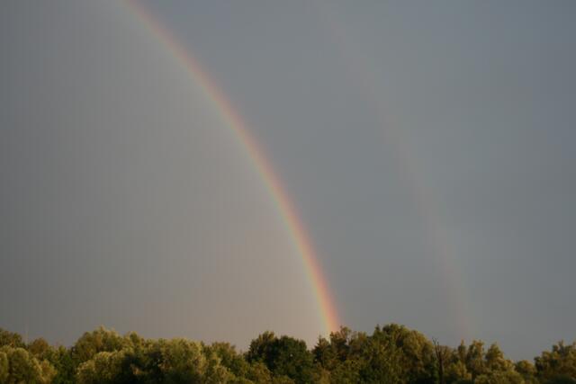20.40 Uhr doppelter Regenbogen