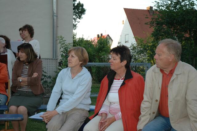 Im Hintergrund der Blick an der Kirche vorbei Richtung Norden
