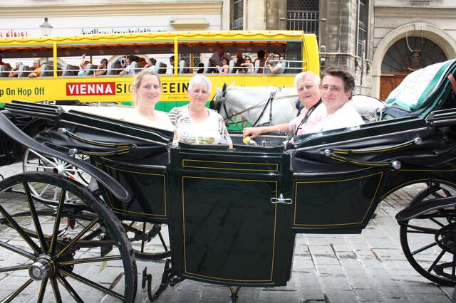 Abschluss einer Fiakerfahrt quer durch Wien