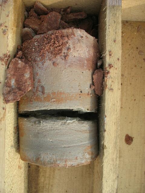 Stück eines Bohrkerns