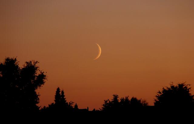 Mond im Abendrot