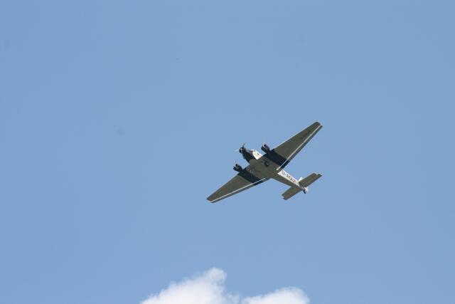D-AQUI, die einzige Ju 52 in Deutschland war auch dabei. Ich durfte schon mitfliegen.