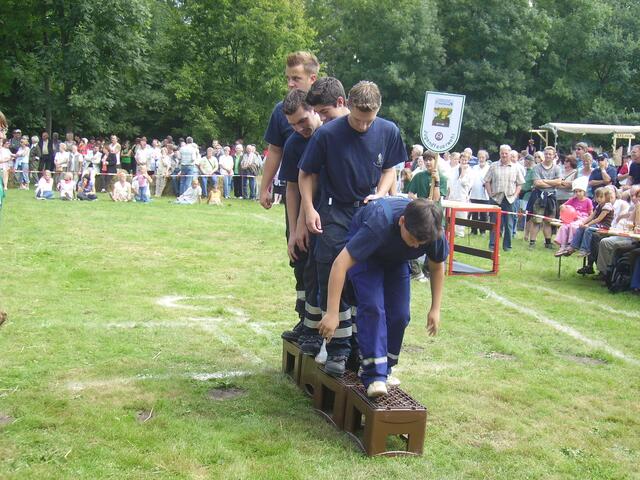 ... die Jugendfeuerwehr beim ersten Spiel