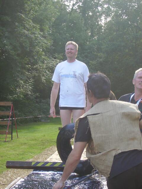 Erst hatte er sich um eine Rutschpartie gedrückt...