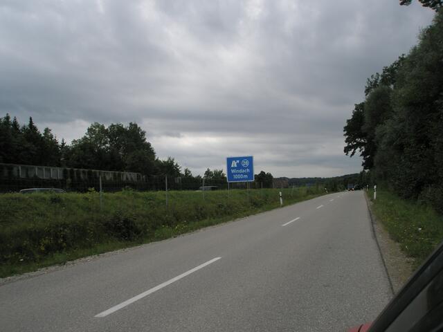 Anfahrt - links ist die A96 in Richtung Lindau