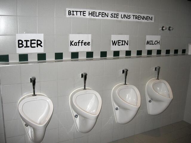 Trennkost? Nein, Trenn-Entsorgung! Wie es wohl im Frauenklo aussieht??