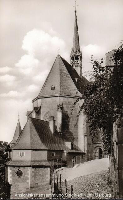 Blick auf die Schlimme Mauer, die Treppe ist noch da; um 1960