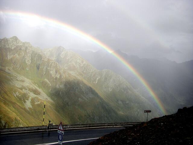 Regenbogen am Timmelsjoch