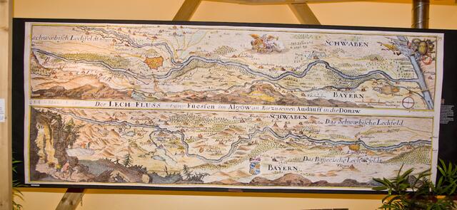 Bayernkarte im Inneren auf Ebene eins