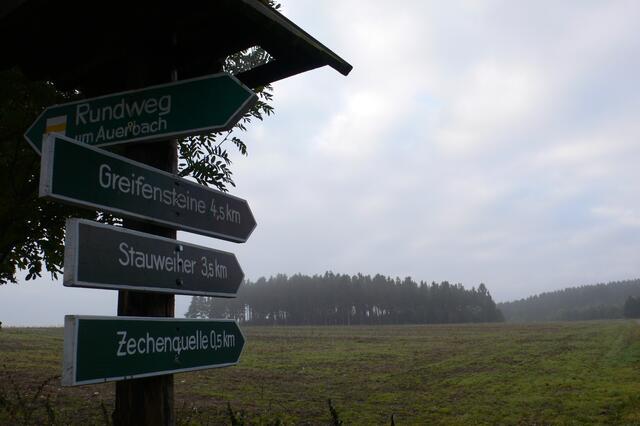 Das Ziel taucht noch nicht auf den Wegweisern auf...