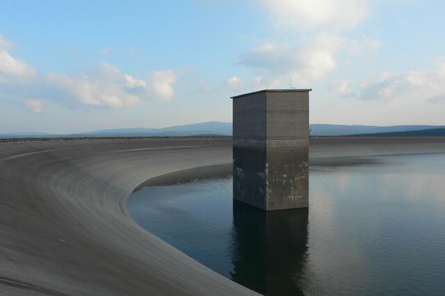 Das obere Becken des Pumpspeicherwerkes Markersbach