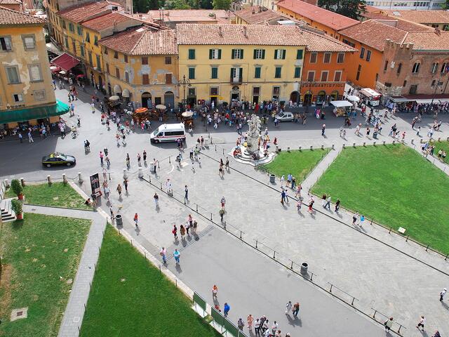 ... und das ist der Preis: Blick auf die Piazza dei Miracoli