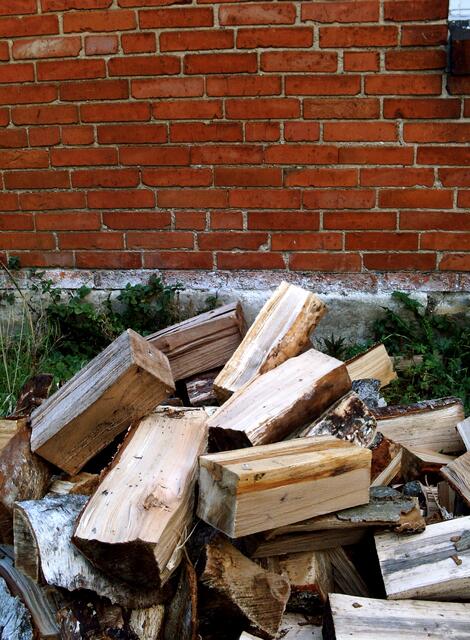 Diesmal: Holz vor der Hütt'n!!! Das ist der Rest...!